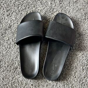 Black Slide Sandals